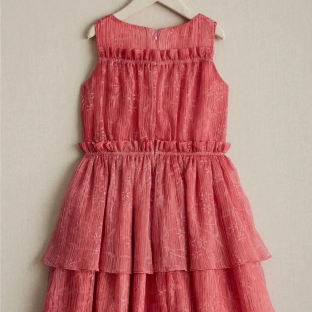 NWOT Chasing Fireflies Coral Crinkle chiffon Dress